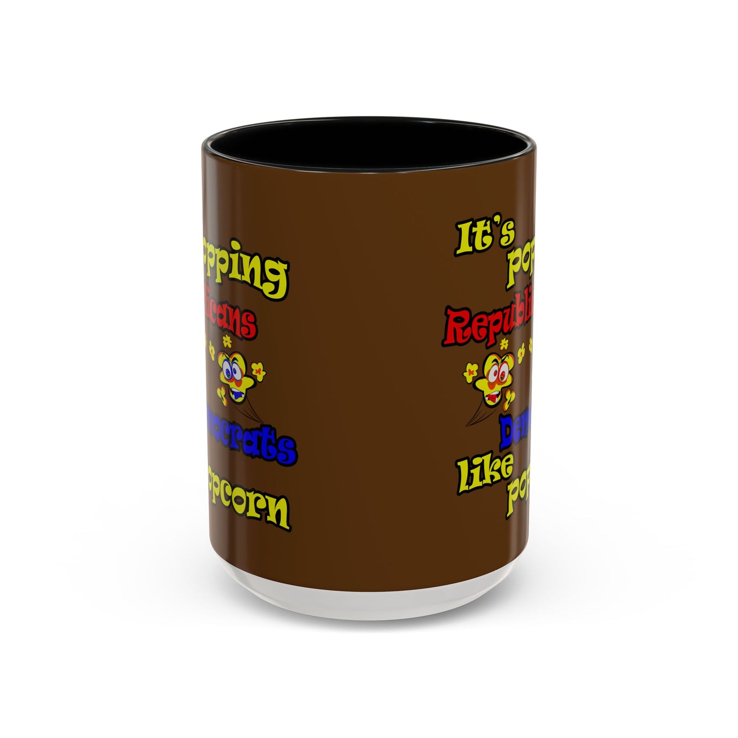popping like popcorn - Accent Mug (brown)