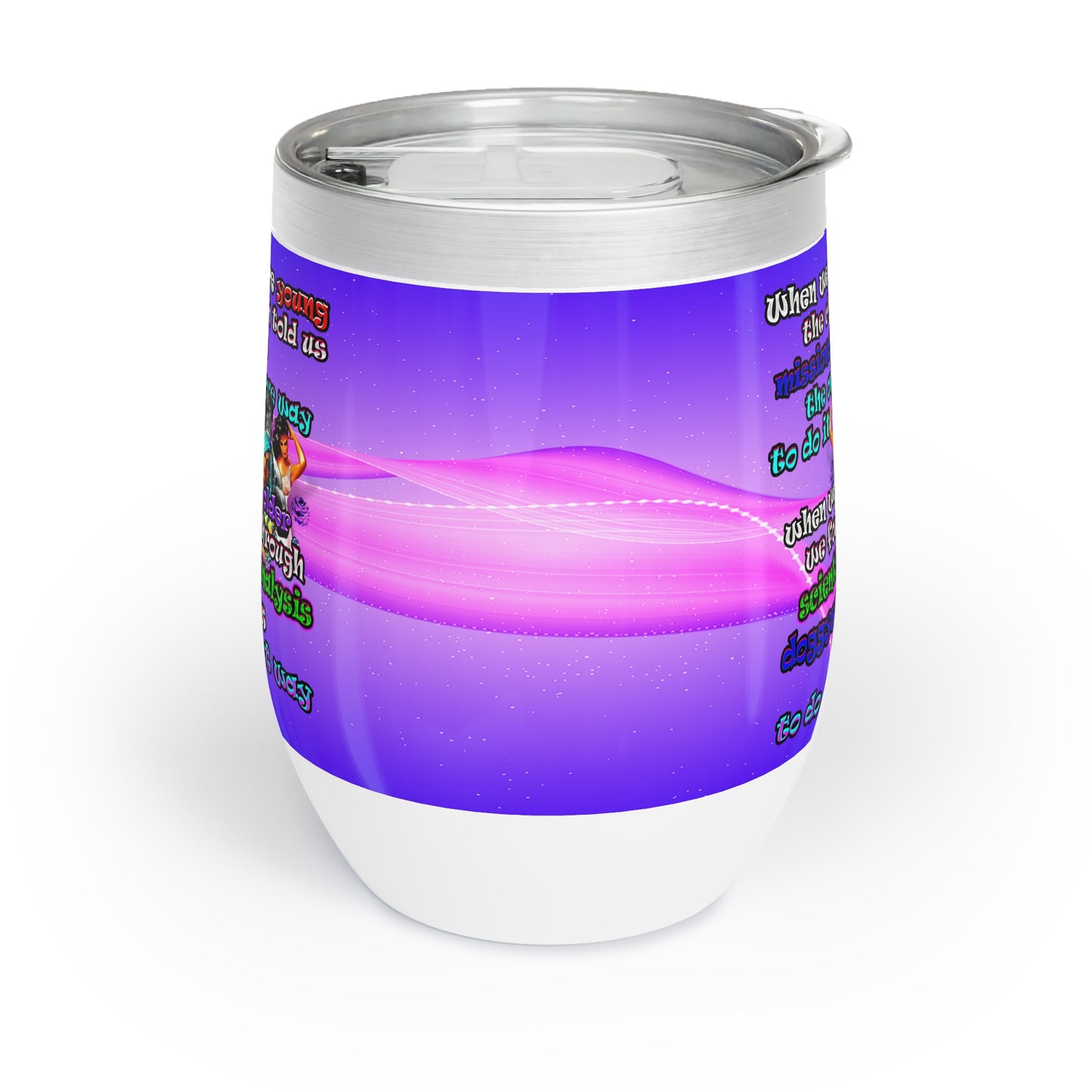 doggystyle - Chill Wine Tumbler (purple-pink wave)