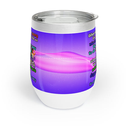 doggystyle - Chill Wine Tumbler (purple-pink wave)