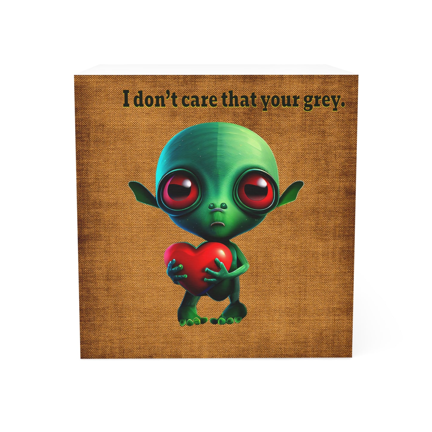 I don't care that your grey - note cube (brown papyrus)