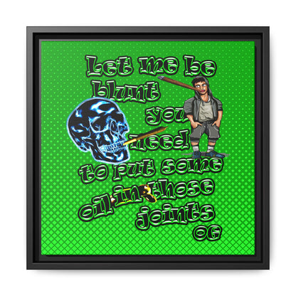 og - framed canvas art (logo green)