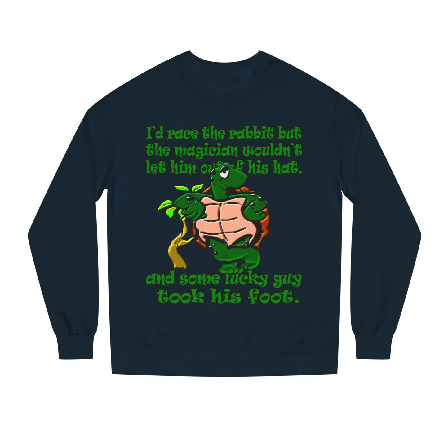 turtle race - Unisex Crew Neck Sweatshirt
