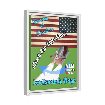shoot for the stars - framed canvas art (green)