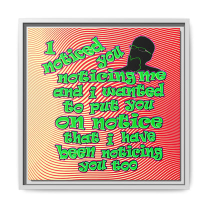 noticed you noticing - framed canvas art (yellow-orange wave)