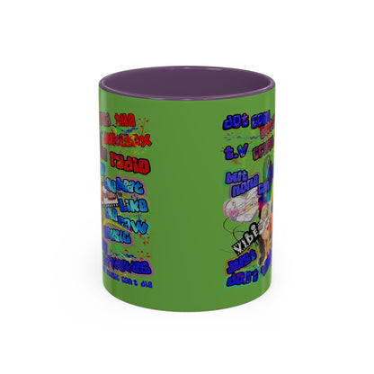 drop the beat - Accent Mug (green)