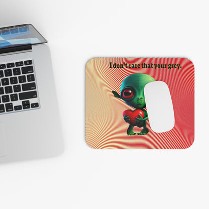 I don't care that your grey - Mouse Pad (Rectangle) (yellow-orange wave)