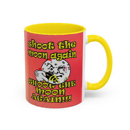 shoot the moon again - Accent Mug (yellow-orange wave)
