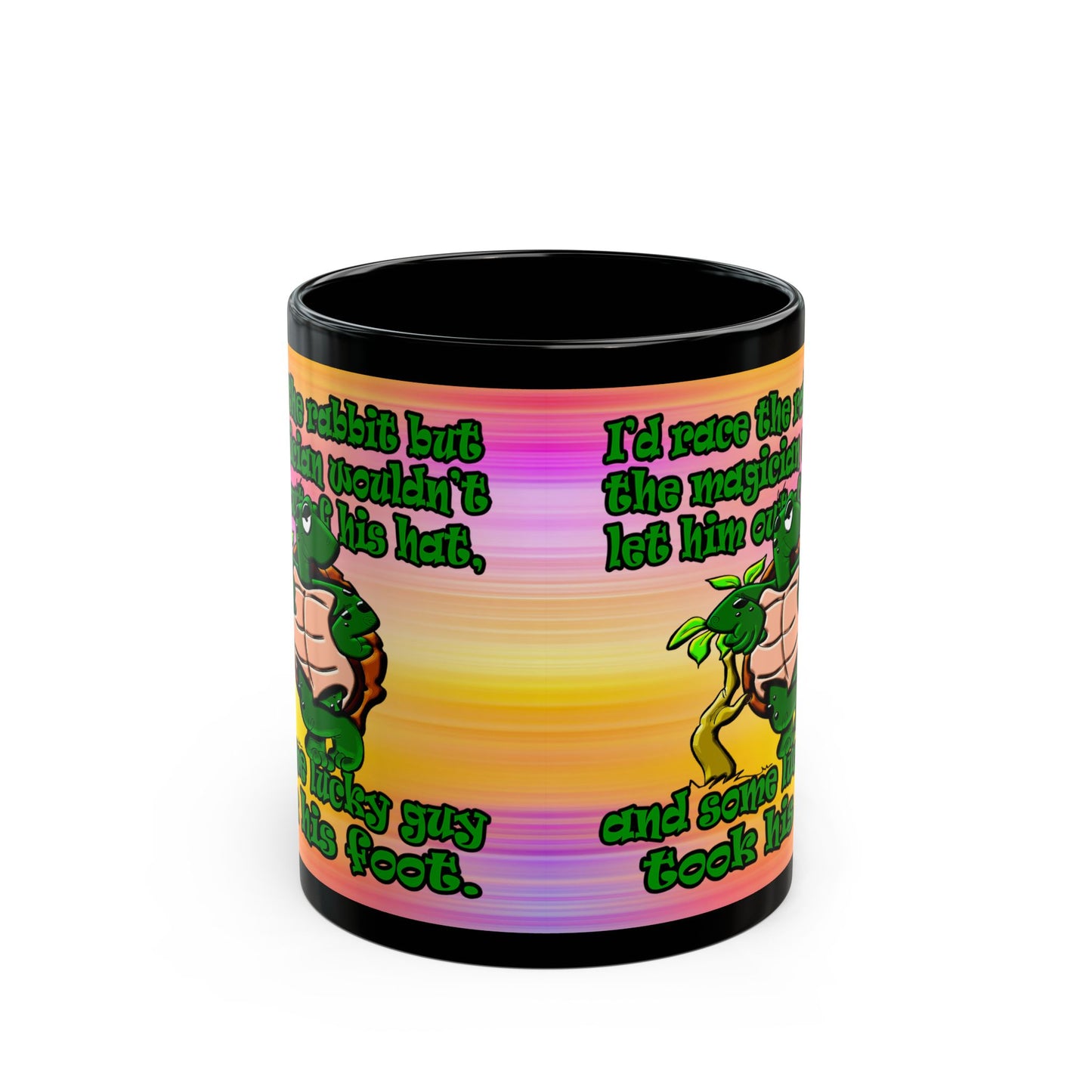 turtle race - Black Mug (color blur)