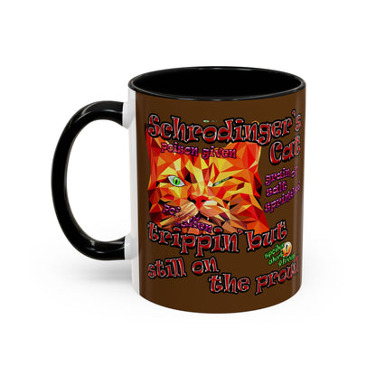 schrodinger's cat - Accent Mug (brown)