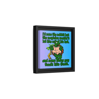 turtle race - framed canvas art (light blue-purple wave)