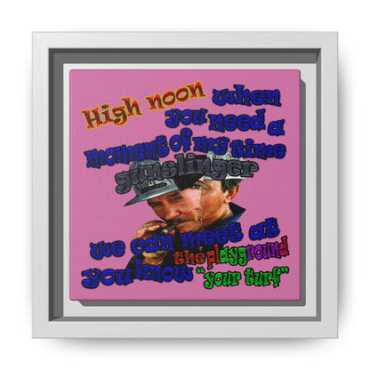 high noon - framed canvas art (light pink)