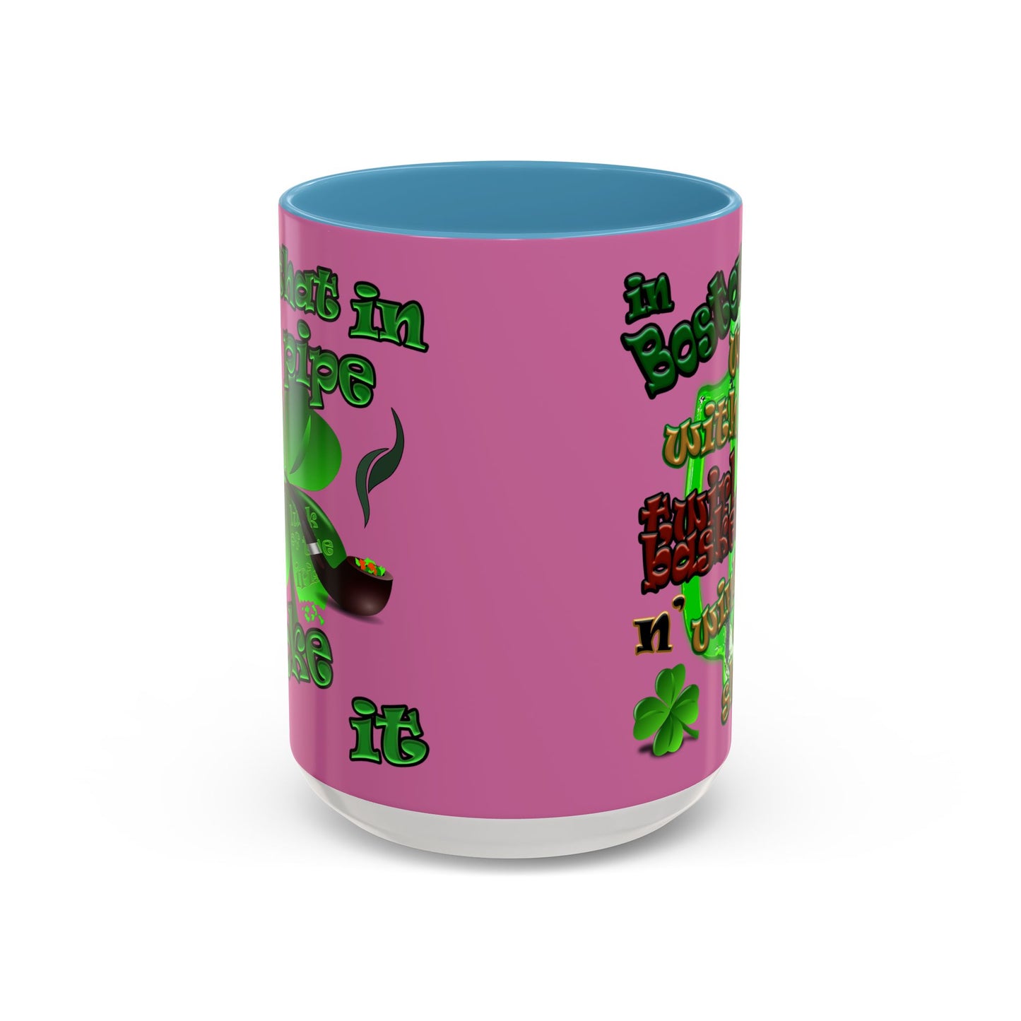 celtics logo - Accent Mug (light pink)