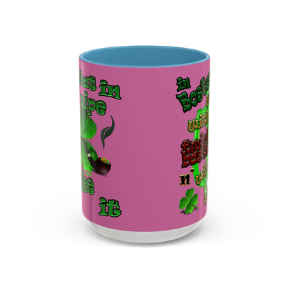 celtics logo - Accent Mug (light pink)