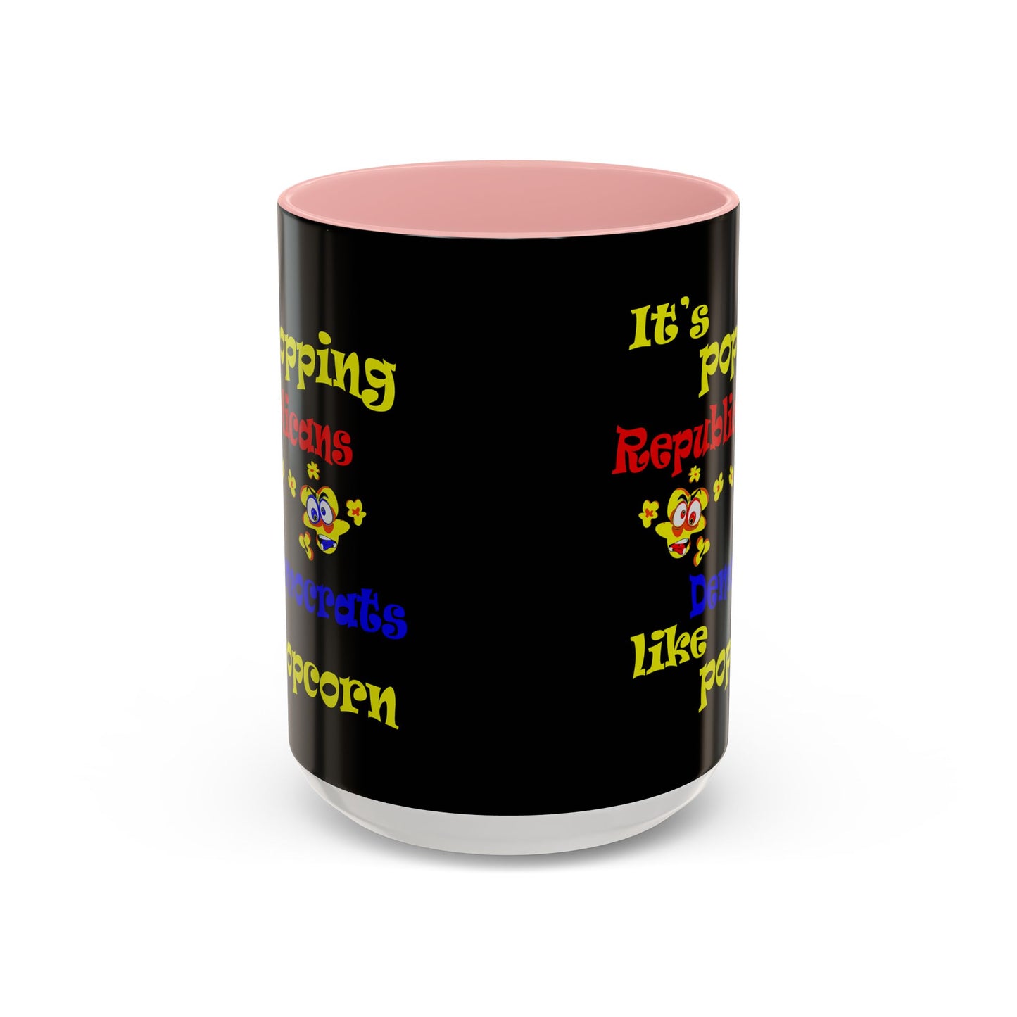 popping like popcorn - Accent Mug (black)
