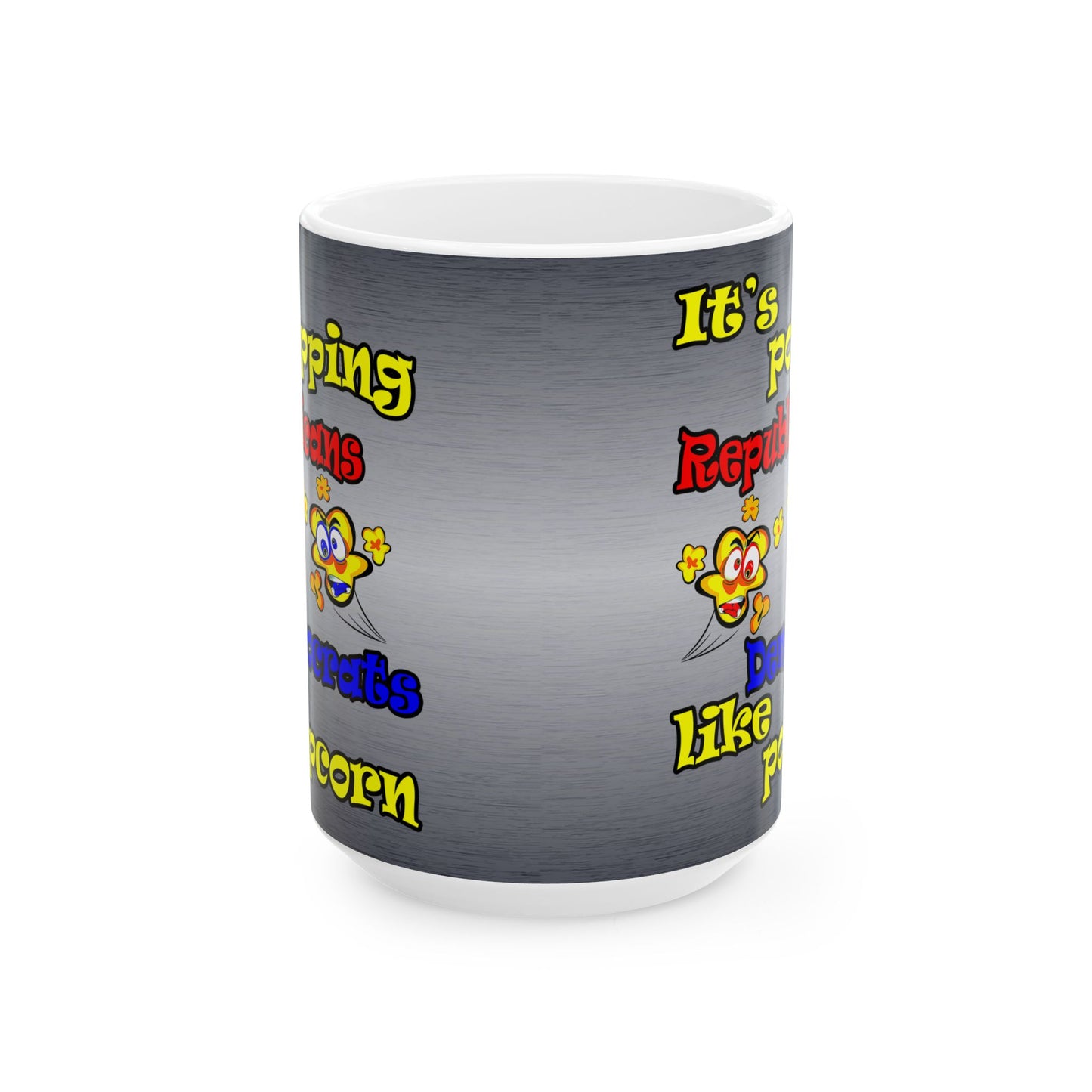 popping like popcorn - White Mug (brushed nickel)