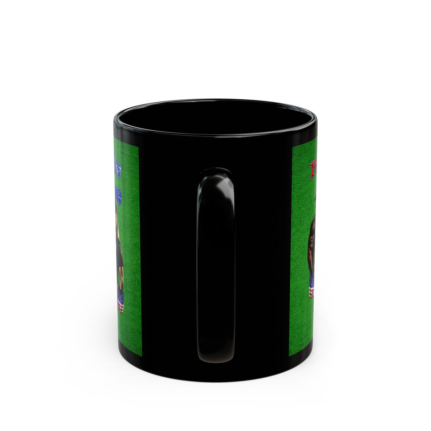 rw&b lives matter - Black Mug (green turf)