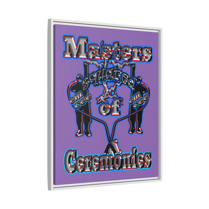 em cee squared - framed canvas art (light purple)