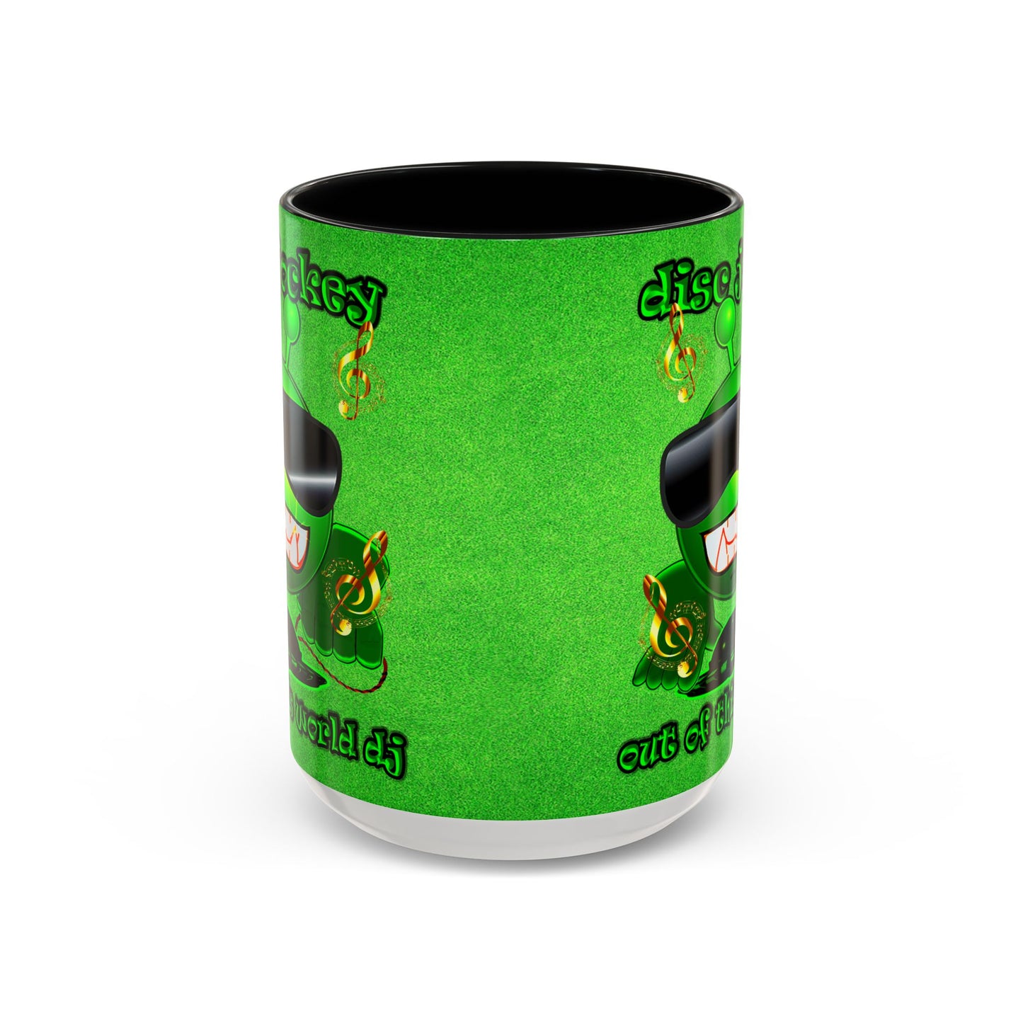 disc jockey - Accent Mug (green turf)