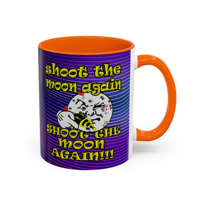 shoot the moon again - Accent Mug (purple wave)