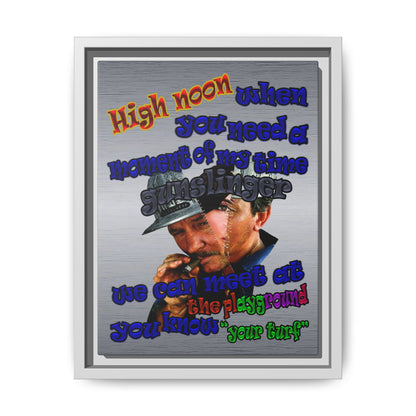 high noon - framed canvas art (brushed nickel)