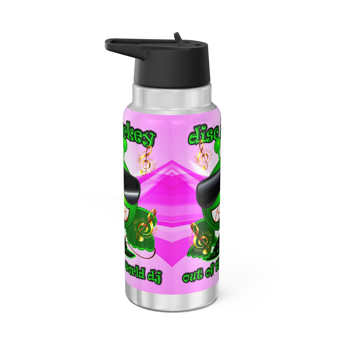 disc jockey - Gator Tumbler, 32oz (light blue-pink wave)