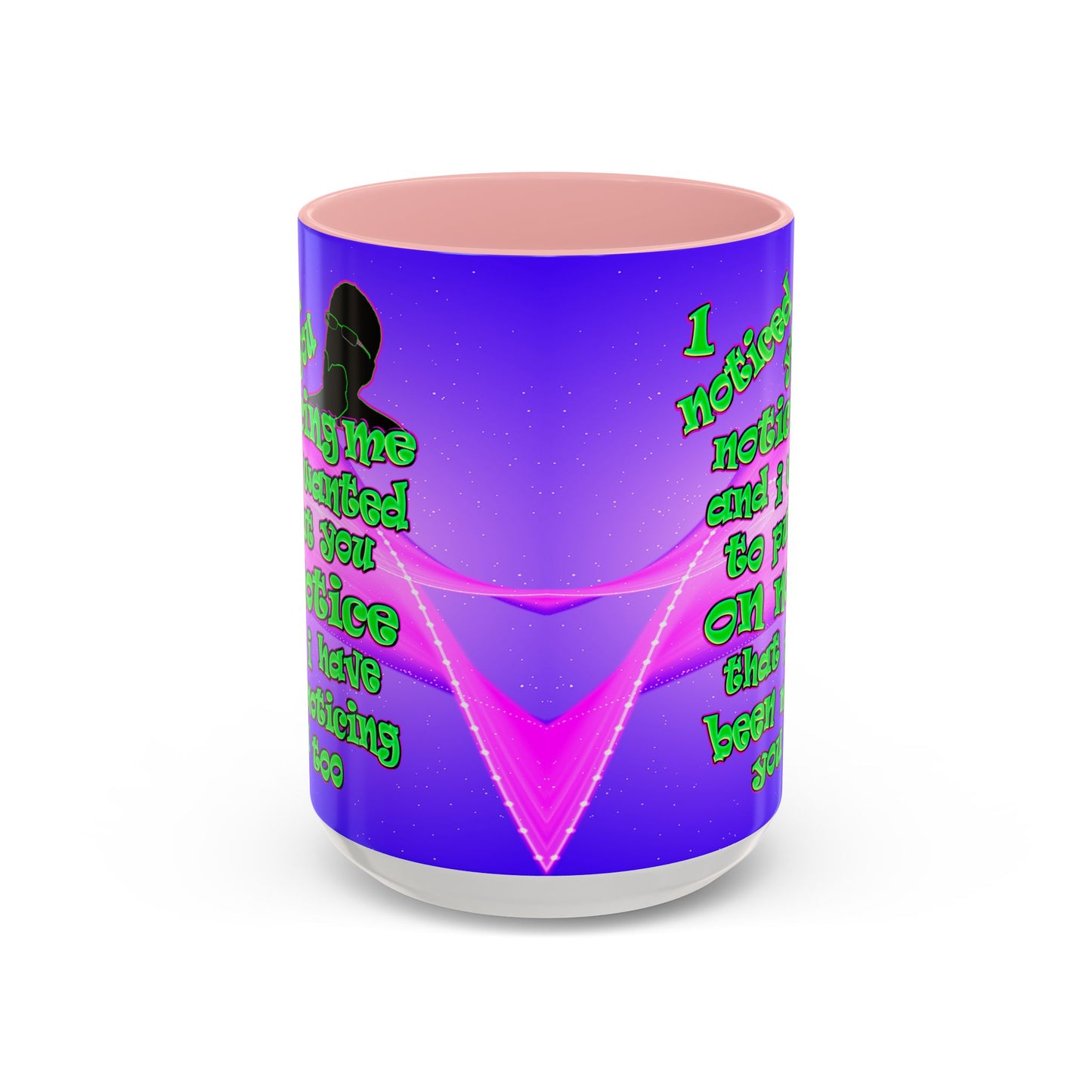 noticed you noticing - Accent Mug (purple-pink wave)