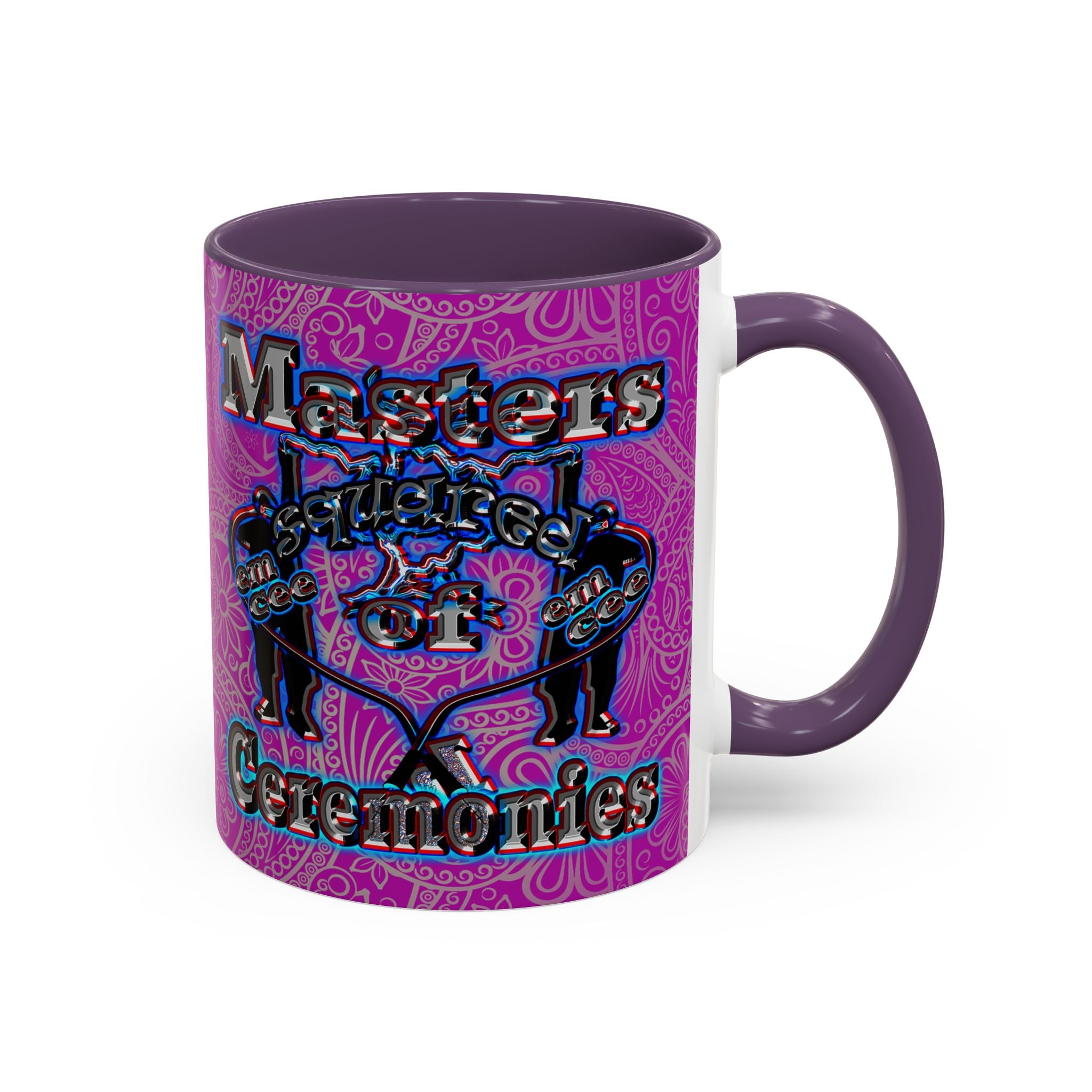 em cee squared - Accent Mug (pink swirl)