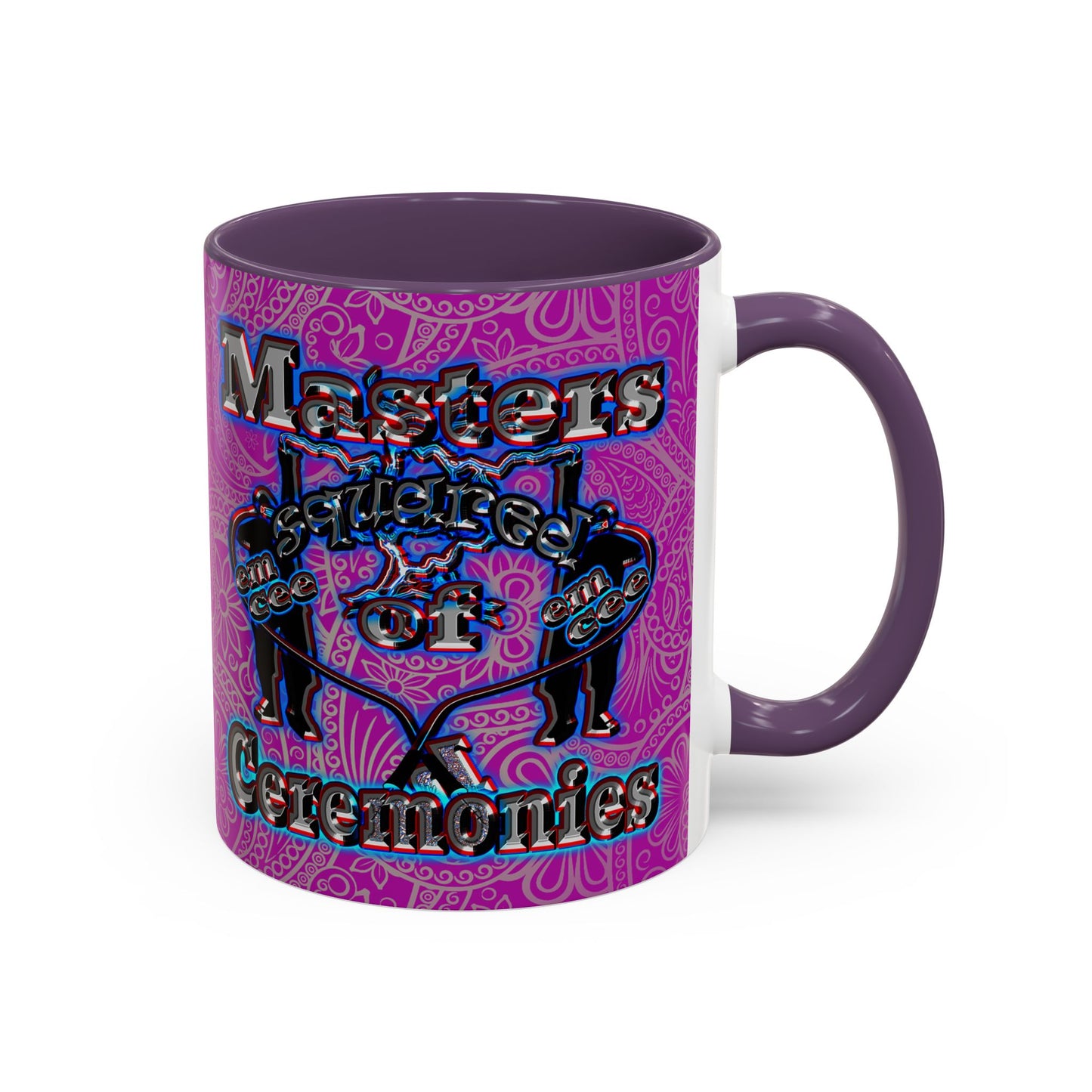 em cee squared - Accent Mug (pink swirl)