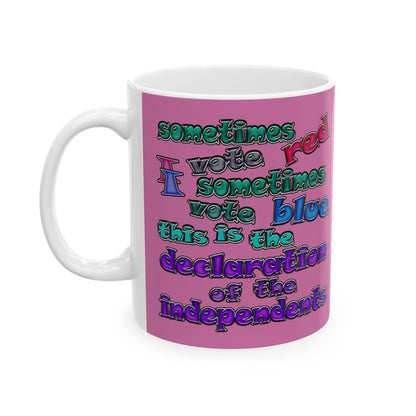 declaration of the independents - White Mug (light pink)