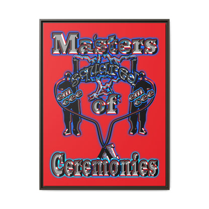em cee squared - framed canvas art (red)