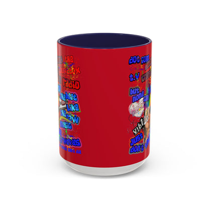 drop the beat - Accent Mug (dark red)