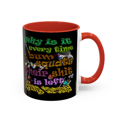 the bum's shit - Accent Mug (black)
