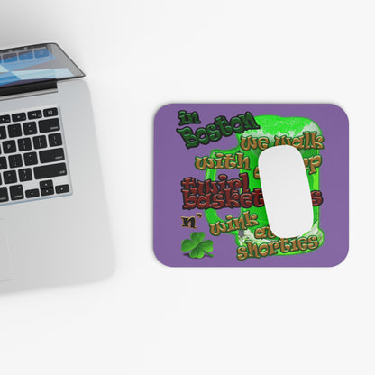 celtics logo - Mouse Pad (Rectangle) (light purple)