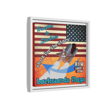 shoot for the stars - framed canvas art (burnt orange)