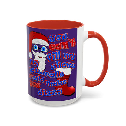 santa's shoes - Accent Mug (purple)
