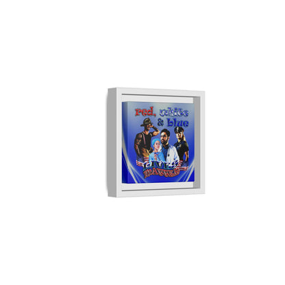 rw&b lives matter - framed canvas art (blue-white wave)