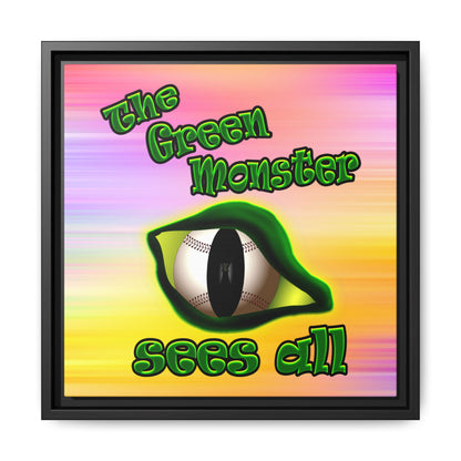 green monster - framed canvas art (color blur)