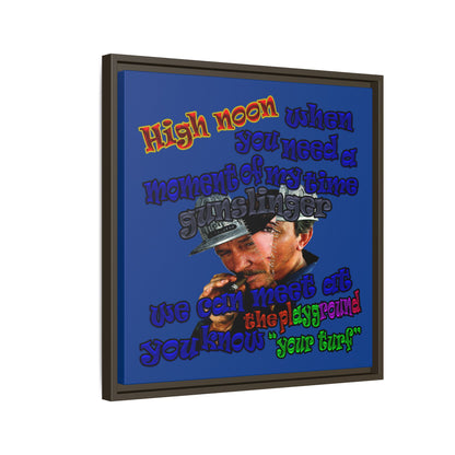 high noon - framed canvas art (dark blue)