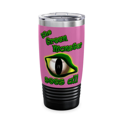 green monster - Ringneck Tumbler, 20oz (light pink)
