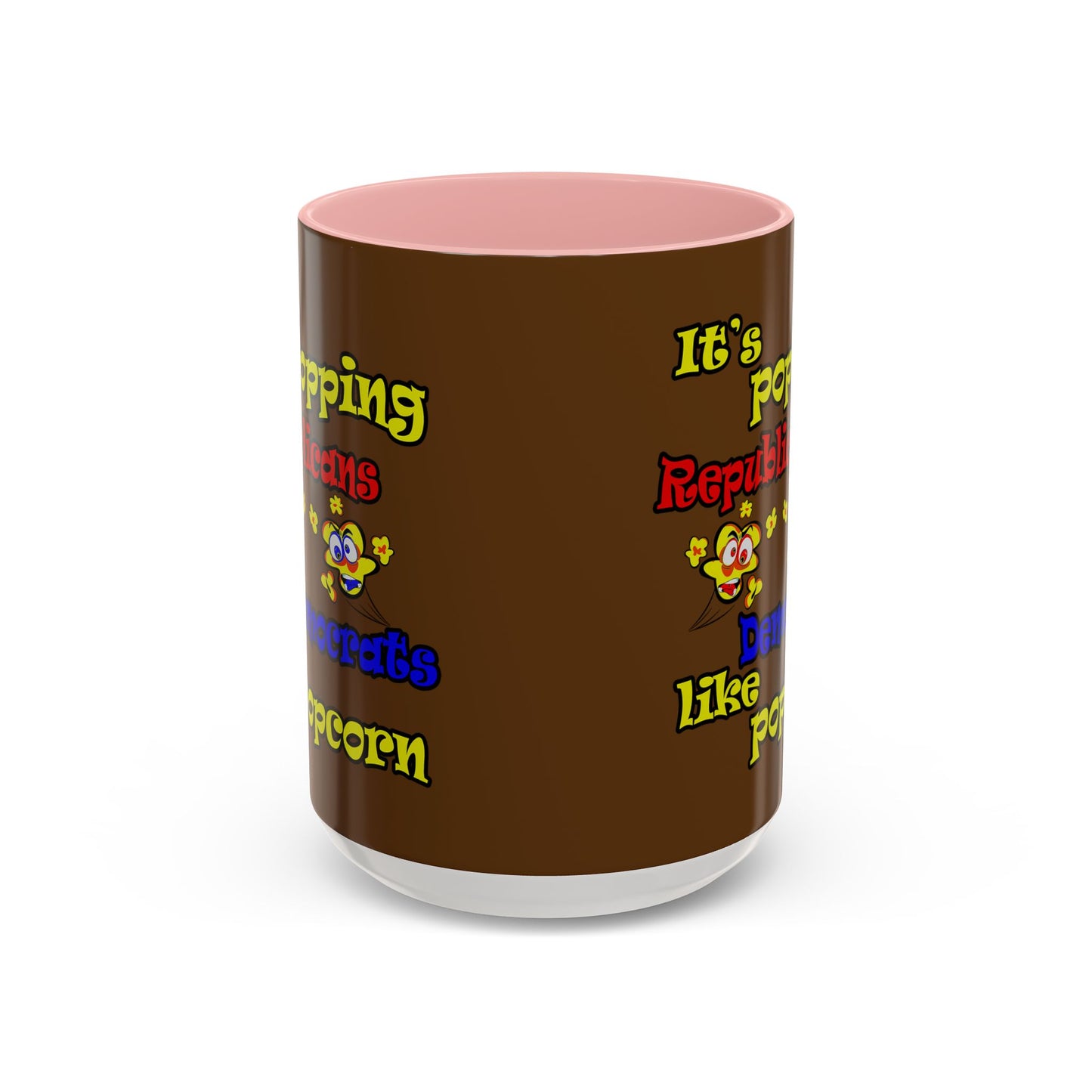 popping like popcorn - Accent Mug (brown)