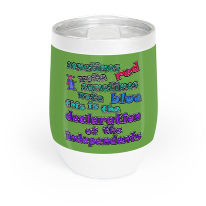 declaration of the independents - Chill Wine Tumbler (green)