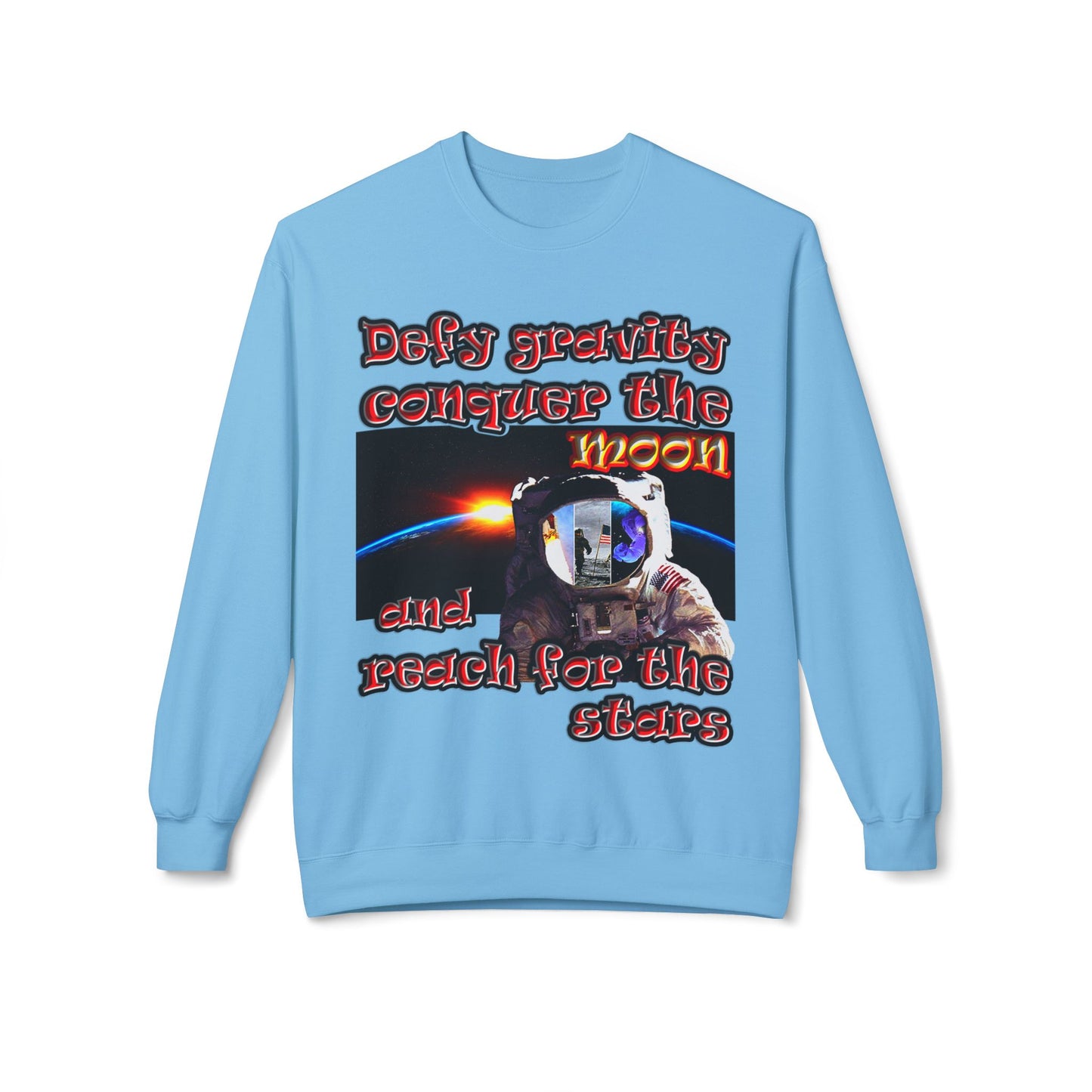 defy conquer reach - Unisex Midweight Softstyle Fleece Crewneck Sweatshirt