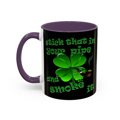 celtics logo - Accent Mug (black)