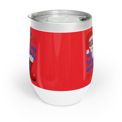 santa's shoes - Chill Wine Tumbler (red)