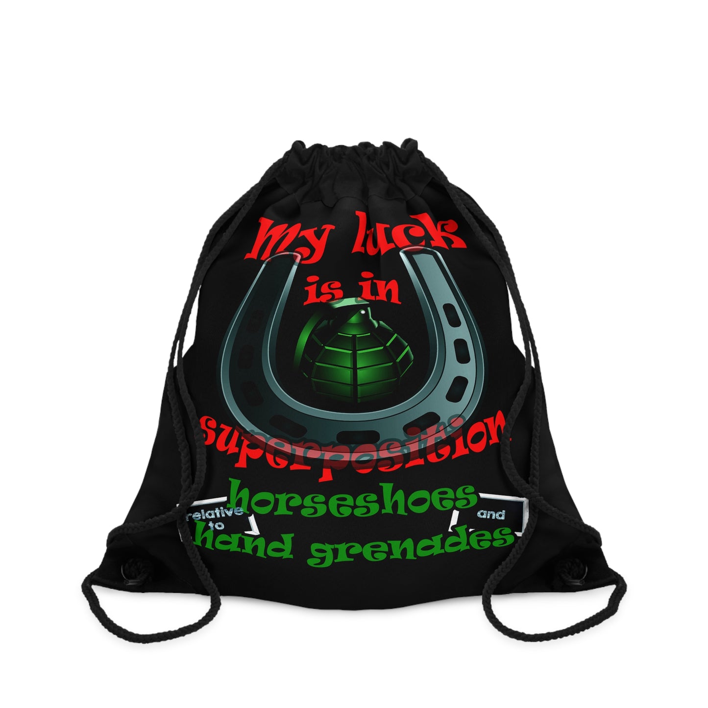 my luck - Drawstring Bag (black)
