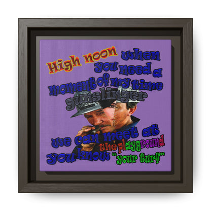 high noon - framed canvas art (light purple)