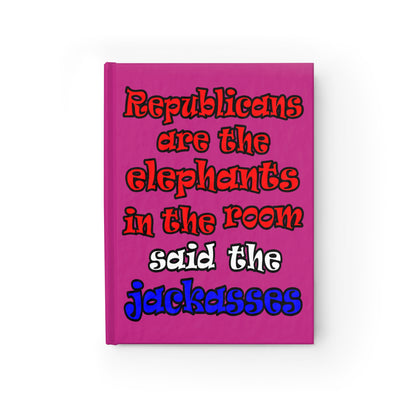 donkeys and elephants - journal-blank (pink)