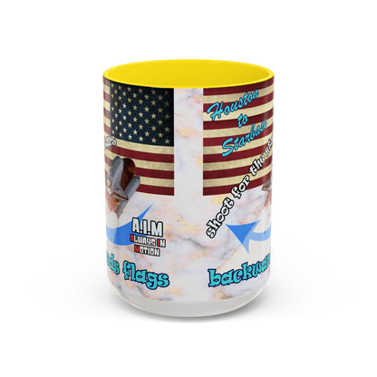 shoot for the stars - Accent Mug (white marble)