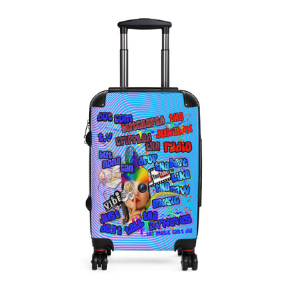 drop the beat - Suitcase (light blue-purple wave)