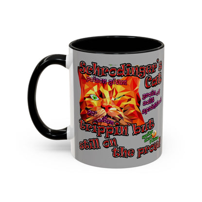 schrodinger's cat - Accent Mug (light grey)